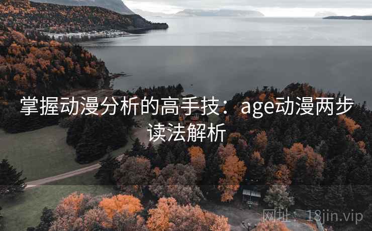 掌握动漫分析的高手技：age动漫两步读法解析