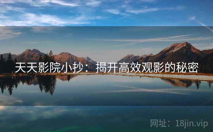 天天影院小抄：揭开高效观影的秘密
